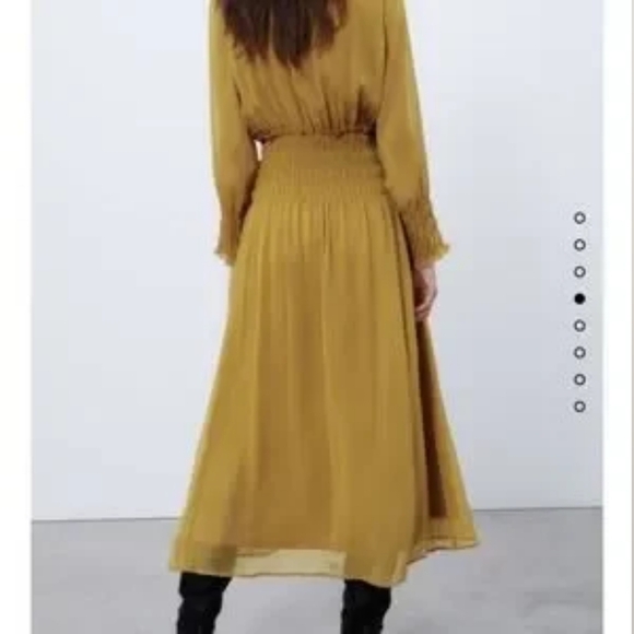 Elegant Mustard Yellow Maxi Dress - Picture 4 of 6